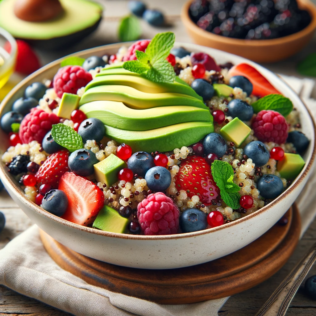 Quinoa Salad with Berries and Avocado Recipe: Perfect Lunch! - Berries ...